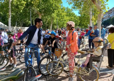 Paseo en bici por Albacete celebrado con motivo de la Semana Europea por la Movilidad