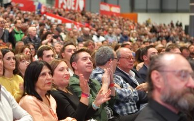 Casi 200 militantes de Albacete acompañan al presidente Sánchez en el multitudinario acto de Madrid