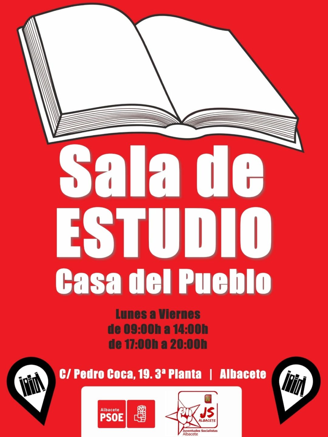 JUVENTUDES SOCIALISTAS Y EL PSOE ABREN LA CASA DEL PUEBLO PARA DESCONGESTIONAR LAS SALAS DE ESTUDIO