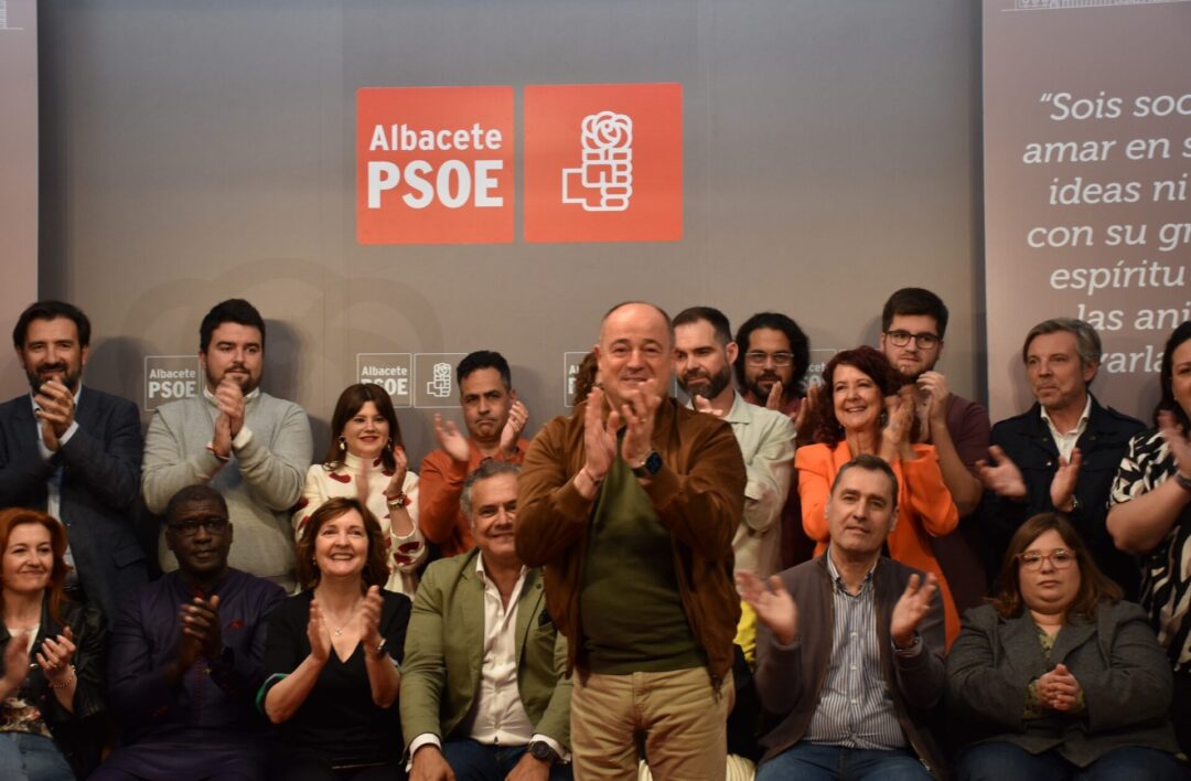 Emilio Saez Cruz, reelegido secretario general del Partido Socialista Obrero Español en la ciudad de Albacete.